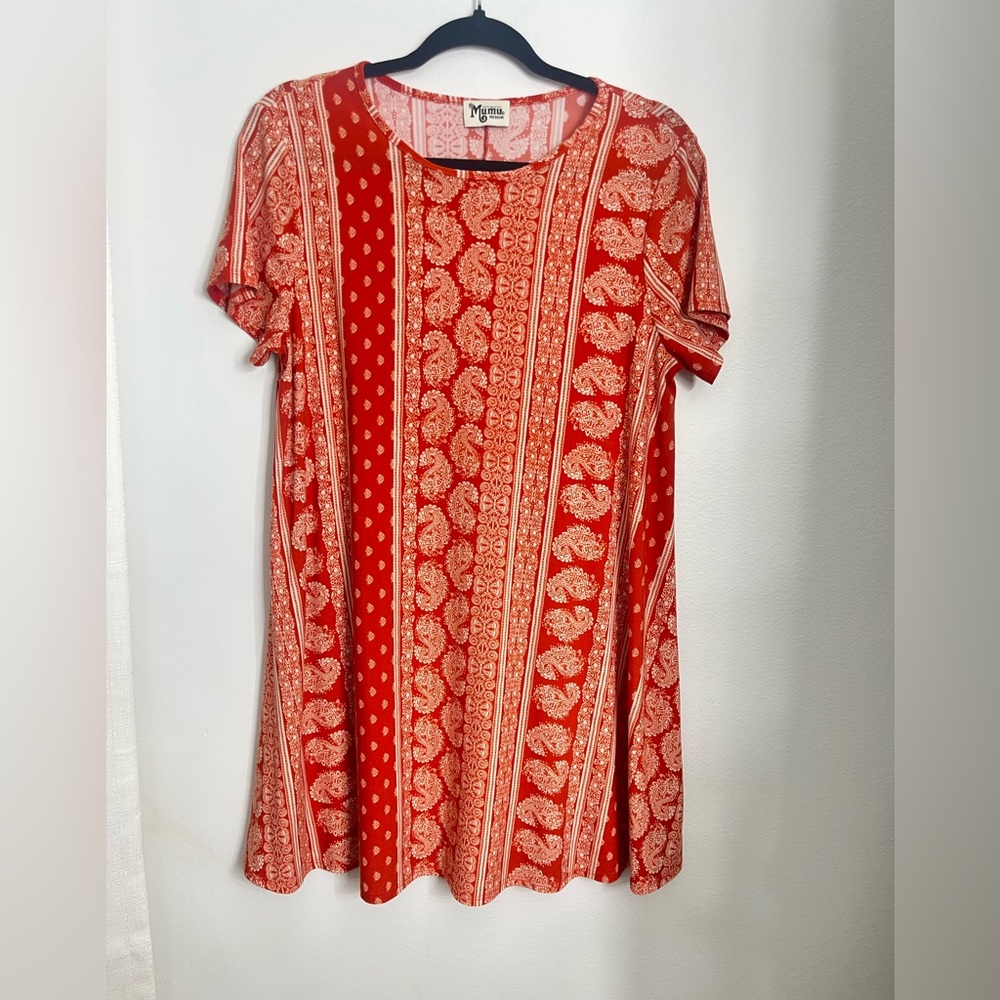 Show me your MuMu orange paisley mini dress size medium